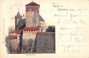 Nurnberg Germany Castle Gruss aus Antique Postcard J45468