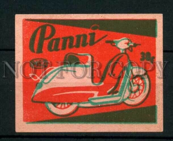 500725 HUNGARY PANNI motorcycle ADVERTISING Old match label