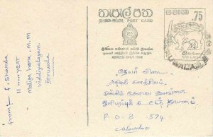 Entier Postal Stationery Postal Sri Lanka Ceylon Lion