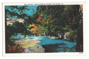 VA Mason's Creek Between Salem and Roanoke Vintage Asheville Postcard Co