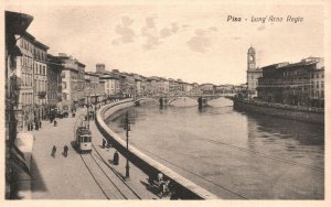 Vintage Postcard Pisa Bung Arno Regio Ed De Martino Giuseppe