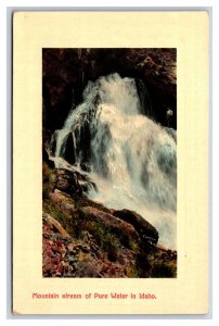 Mountain Stream of Pure Water In Idaho ID UNP Embossed DB Postcard W18