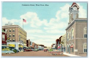 c1950's Hotel Cafe Commerce Street West Point Mississippi MS Vintage Postcard