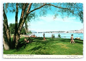 Postcard Swallows Park Along The Snake River Idaho Continental View