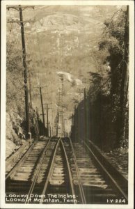 Lookout Mountain TN Down the Incline RR - Cline Real Photo Postcard