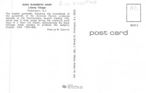 Baer Gunsmith Shop Flemington, New Jersey, USA Postcard