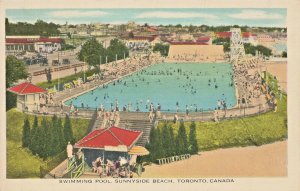 TORONTO CANADA~SUNNYSIDE BEACH & HEATED SWIMMING POOL-LOT OF 2 POSTCARDS