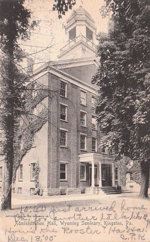 Postcard Administration Hall Wyoming Seminary Kingston PA