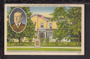 Woodrow Wilson's Boyhood Home,Columbia,SC Postcard 