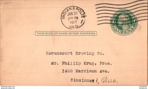 US Postal stationery Indianapolis 1917 Water Pumping ad