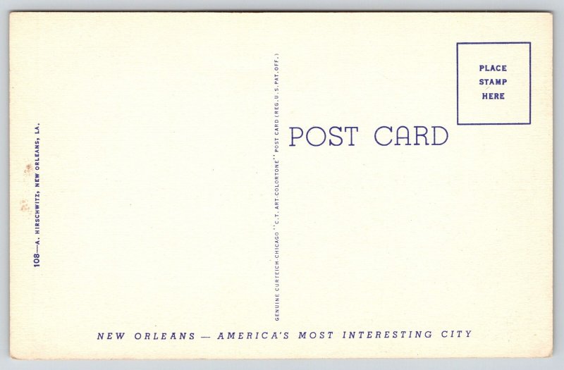 New Orleans Louisiana~Mississippi River~SS President Steamboat~Linen Postcard