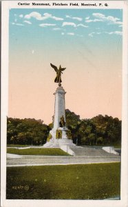 Cartier Monument Fletchers Field Montreal QC Quebec Unused Postcard H48