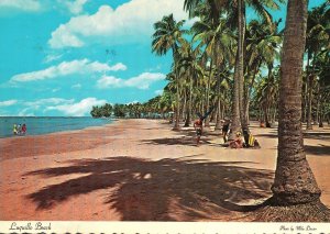 CONTINENTAL SIZE POSTCARD LUQUILLO BEACH PUERTO RICO POSTED 1972