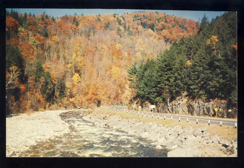 Mohawk Trail, Mass/MA Postcard, Scenic Cold River/Berkshires