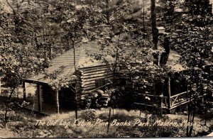 Massachusetts Malden Pine Bank Park The Old Log Cabin 1908