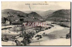 Anduze Old Postcard Gardon and plain Labau