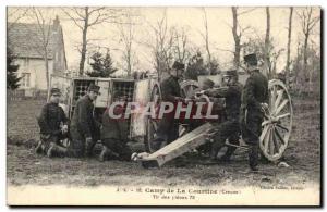 Creuse Postcard Old Camp of Courtine Shooting of 75 parts (militaria)