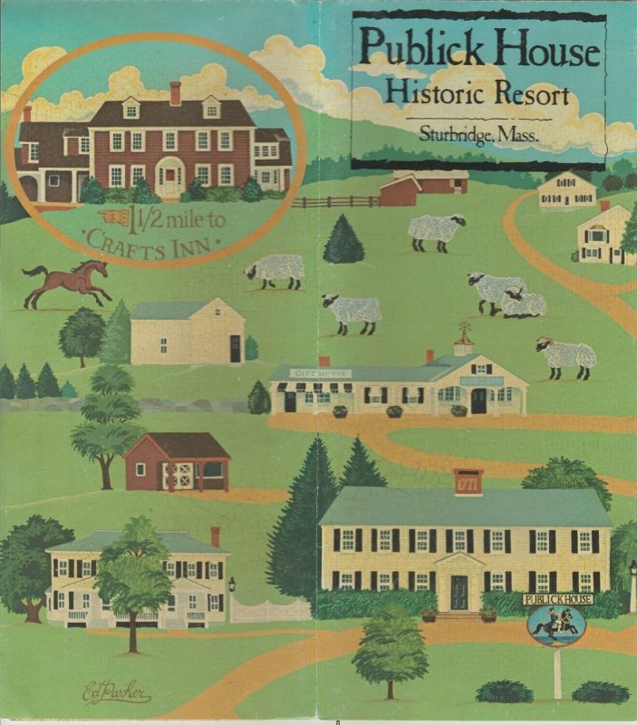 Publick House Sturbridge Mass Historic Resort Travel Brochure, David C Lane