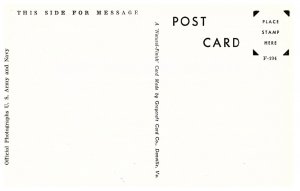 Our Armed Forces Work Together US Army Navy Airplane B & W Postcard