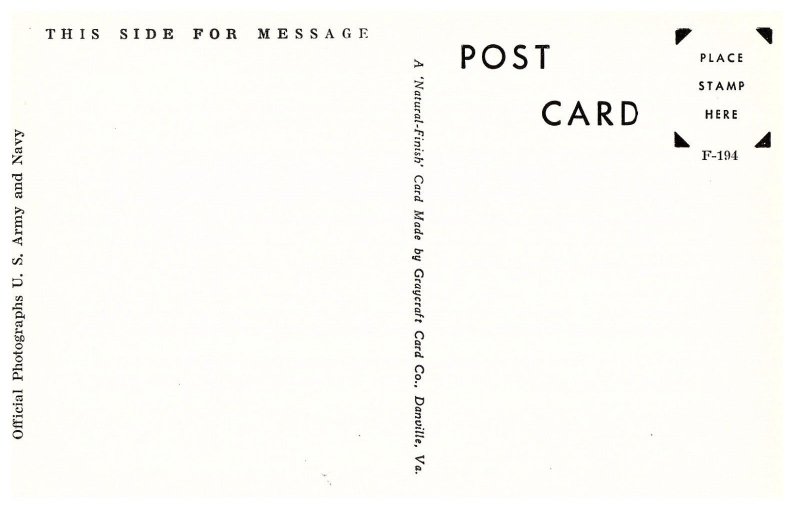 Our Armed Forces Work Together US Army Navy Airplane B & W Postcard