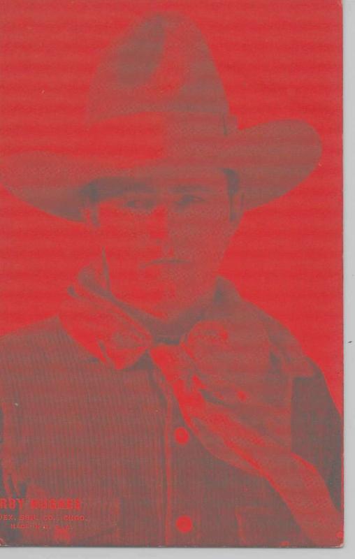 Roy Hughes cowboy western American film actor arcade card antique pc Z18039