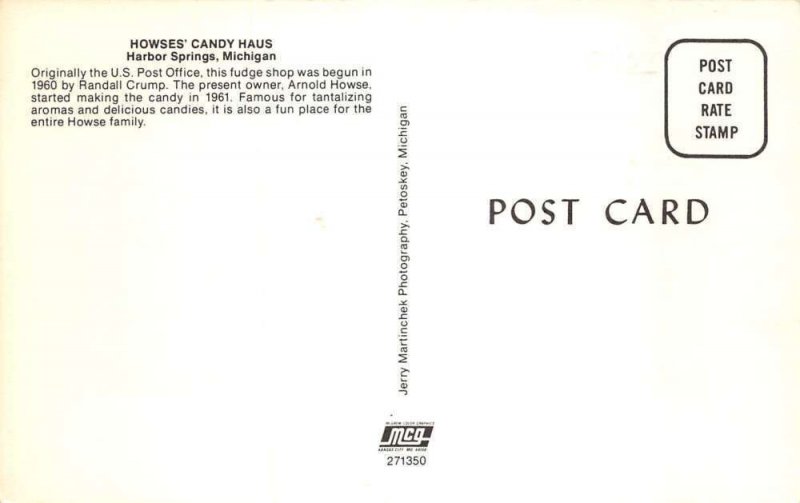 Harbor Springs Michigan Howses Candy Haus Kitchen View Vintage Postcard AA92029