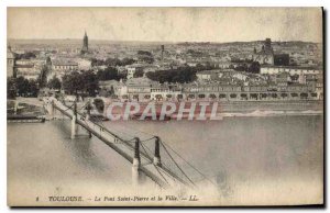 Postcard Old Toulouse Le Pont-Saint-Pierre and the City