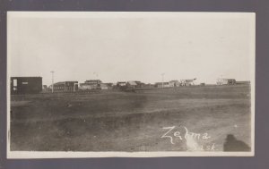 Zelma SK CANADA RPPC c1910 MAIN STREET BIRDSEYE VIEW nr Saskatoon Watrous