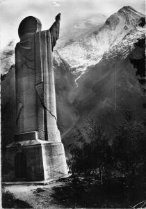 BR102765 les houches la statue  du christ roi l aiguille du gouter france