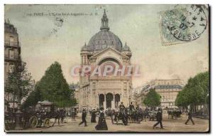 Paris Old Postcard Church of Saint Augustine