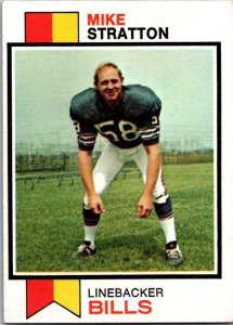 1973 Topps Football Card Mike Stratton Buffalo Bills sk2455