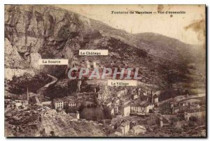 Old Postcard Fontaine de Vaucluse Overview