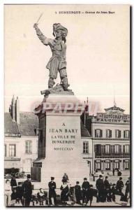 Old Postcard Dunkirk Statue of Jean Bart