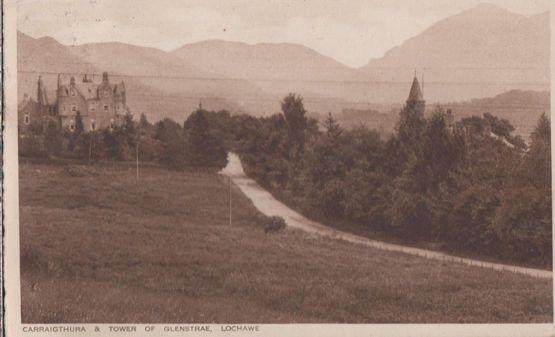 Carraig Thura Hotel Tower Of Glenstrae Lochawe Antique Scottish Postcard