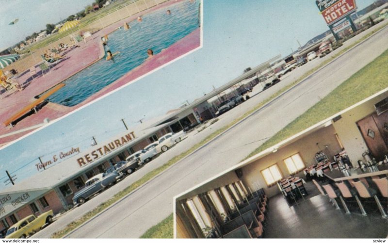 TULSA, Oklahoma, 1957 ; Route 66/RT 66; Town & Country Motor Hotel