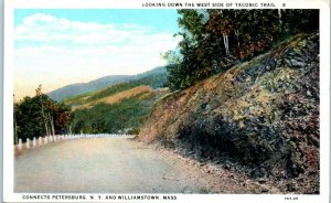 1920s Taconic Trail Connecting Petersburg NY and Williamsburg Mass. Postcard