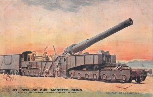 ENGLAND UK MONSTER GUN MILITARY WW1 PROPAGANDA  POSTCARD (c. 1916) WNC 122