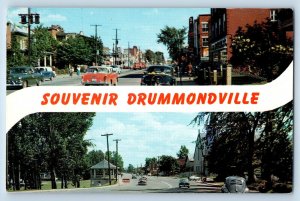 Quebec Canada Postcard Souvenir Drummondville c1950's Multiview Vintage