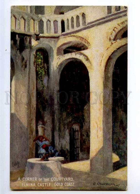 235462 Ghana GOLD COAST Elmina castle Vintage TUCK postcard