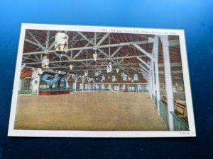 OHIO Linen Postcard PIER DANCE HALL 40's never sent