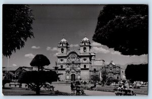Cuzco Peru Postcard Compania De Jesus Church View c1950's RPPC Photo