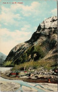 Field BC and Mt. Stephen Vintage Postcard F23