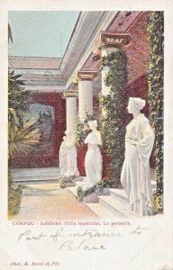 CORFOU GREECE~ACHILLEION-VILLA IMPERIALE-LE PERISTYLE~1900s POSTCARD