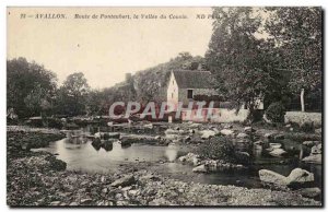 Old Postcard Avallon Road of Pontaubert the valley of the Cousin