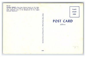 Galena Summit Sawtooth Mountains Idaho Scenic View Postcard Old Cars