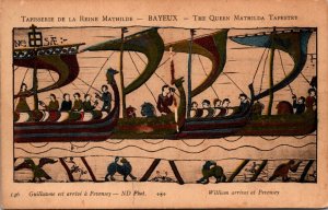 Tapestry Bayeux The Queen Mathilda Tapestry William Arrives At Pevensey