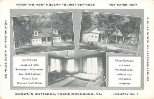 Fredericksburg Virginia Browns Cottages Multiview Antique Postcard K27146