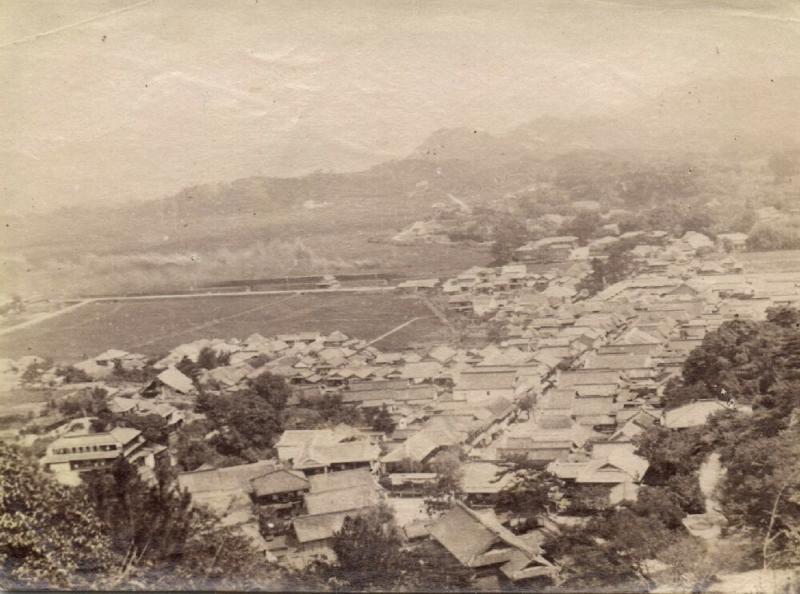 japan, TAKEO, Panorama from the Hill (1903) Real Photo