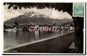 Switzerland Old Postcard Luzern mit Pilatus