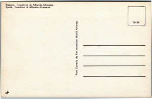 postcard Spain Almansa Albante Albacete castle 